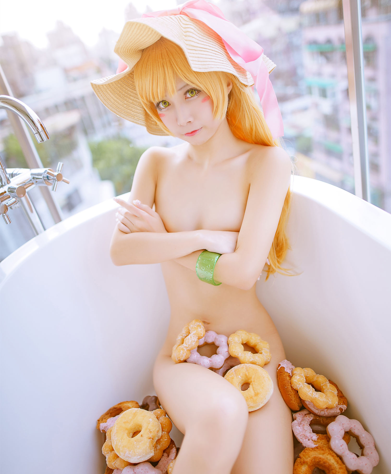 沖田凜花Rinka美女动漫博主性感Cosplay写真忍野忍ドーナツのお風呂 ver